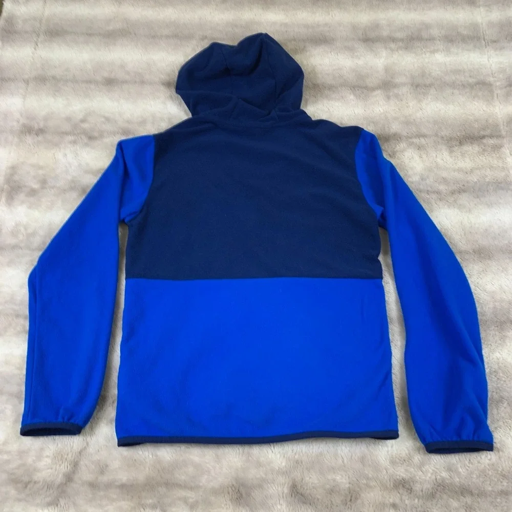 The North Face Youth XL‎ 14/16 Blue Hooded Fleece Jacket Full Zip Adult S/XS